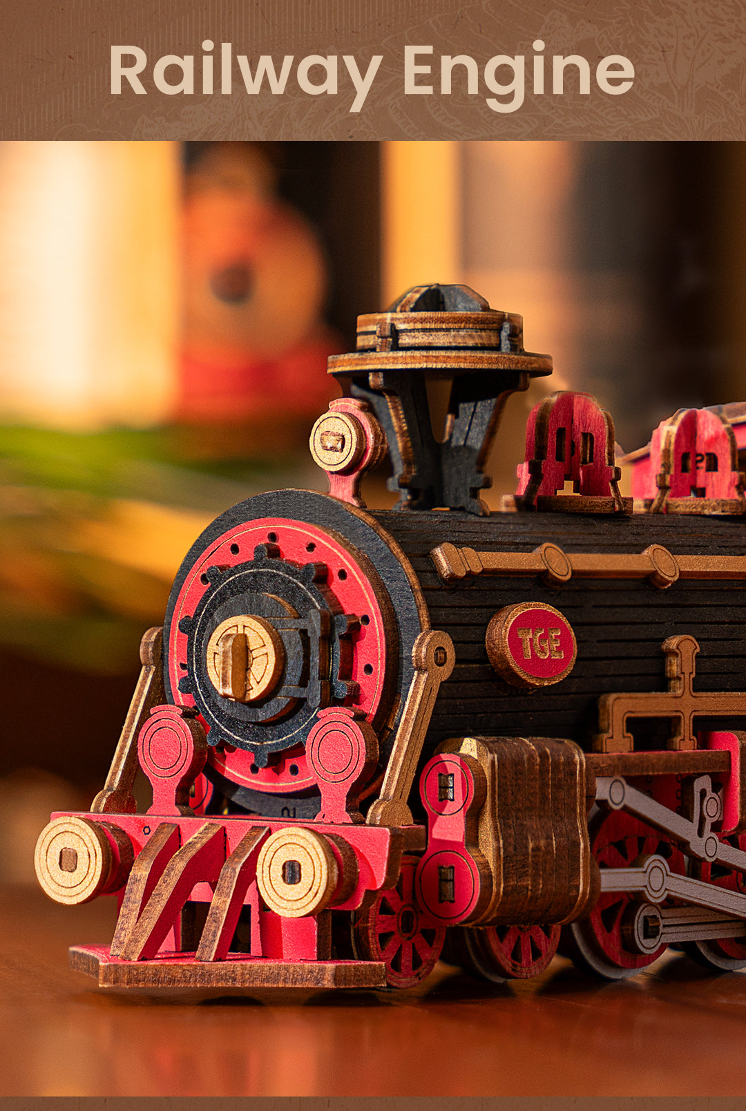 Bookend: Train to the Castle - 3D Wooden Bookends - Magical Collection