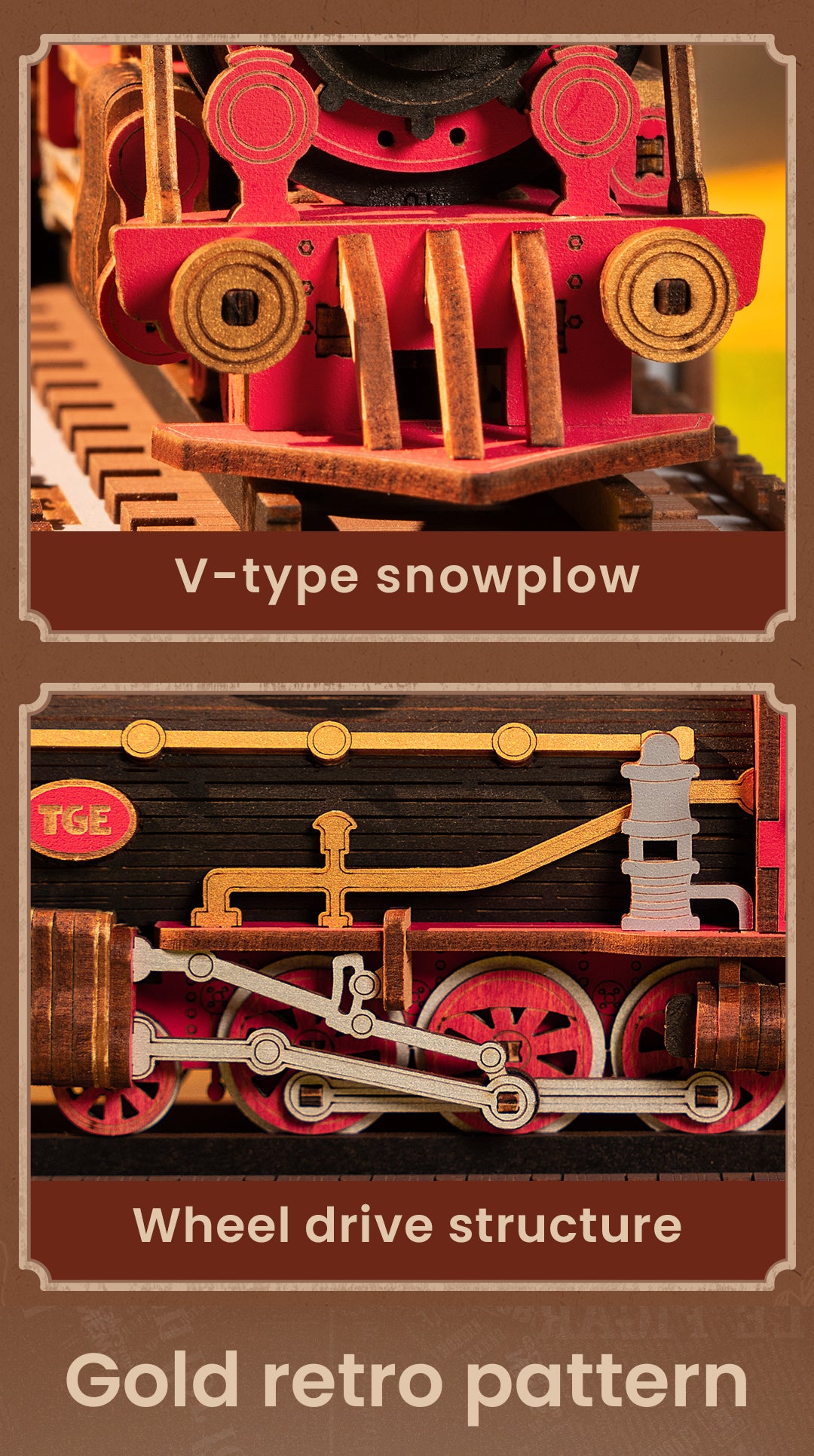 Bookend: Train to the Castle - 3D Wooden Bookends - Magical Collection