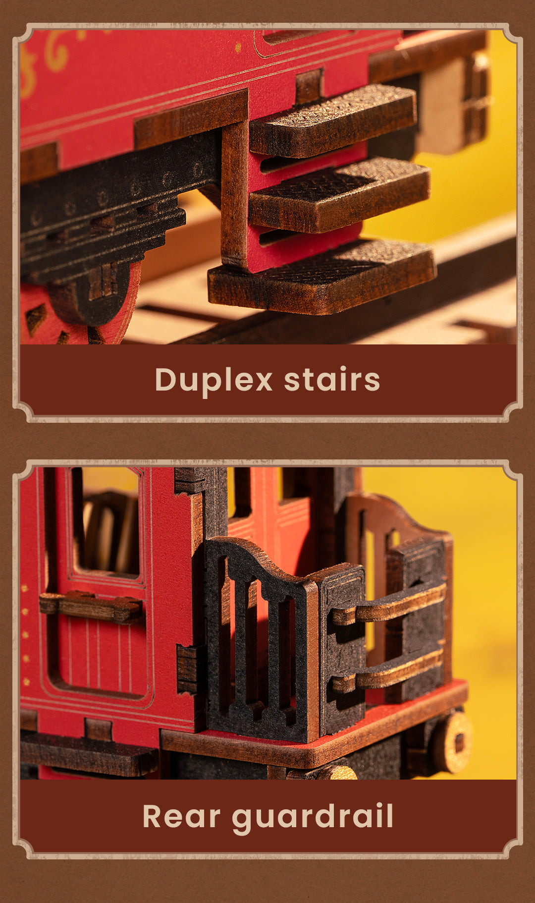 Bookend: Train to the Castle - 3D Wooden Bookends - Magical Collection