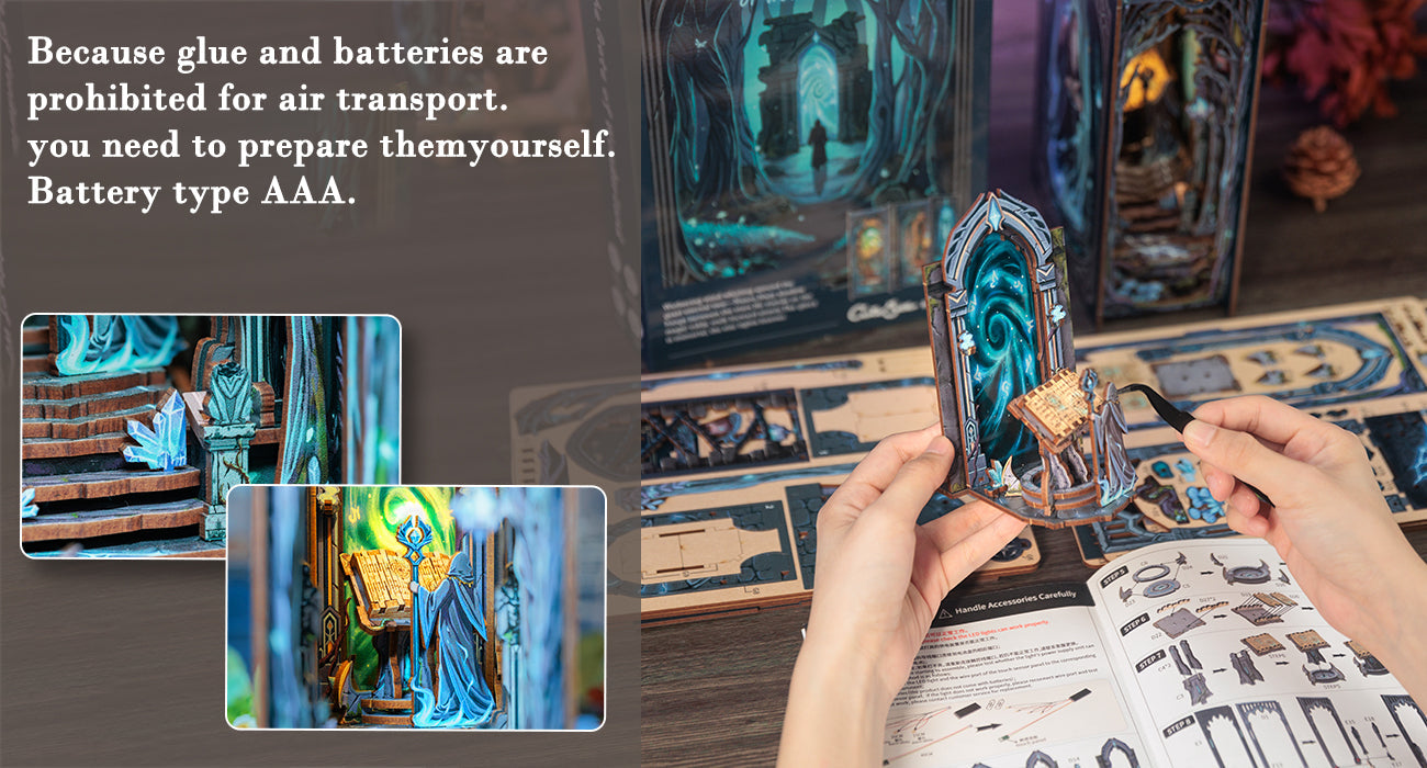 Book Nook: The Magic Door - CIRCUS Wooden 3D Miniature - HP Puzzle / DIY Magic World Puzzle