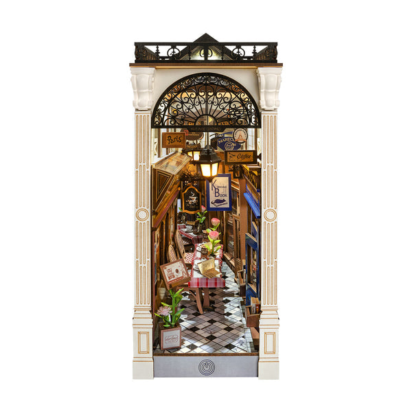 Book Nook Perfect Date in Paris - Wooden 3D Puzzle Miniature Bookends - Bookshelf Divider (Copy)
