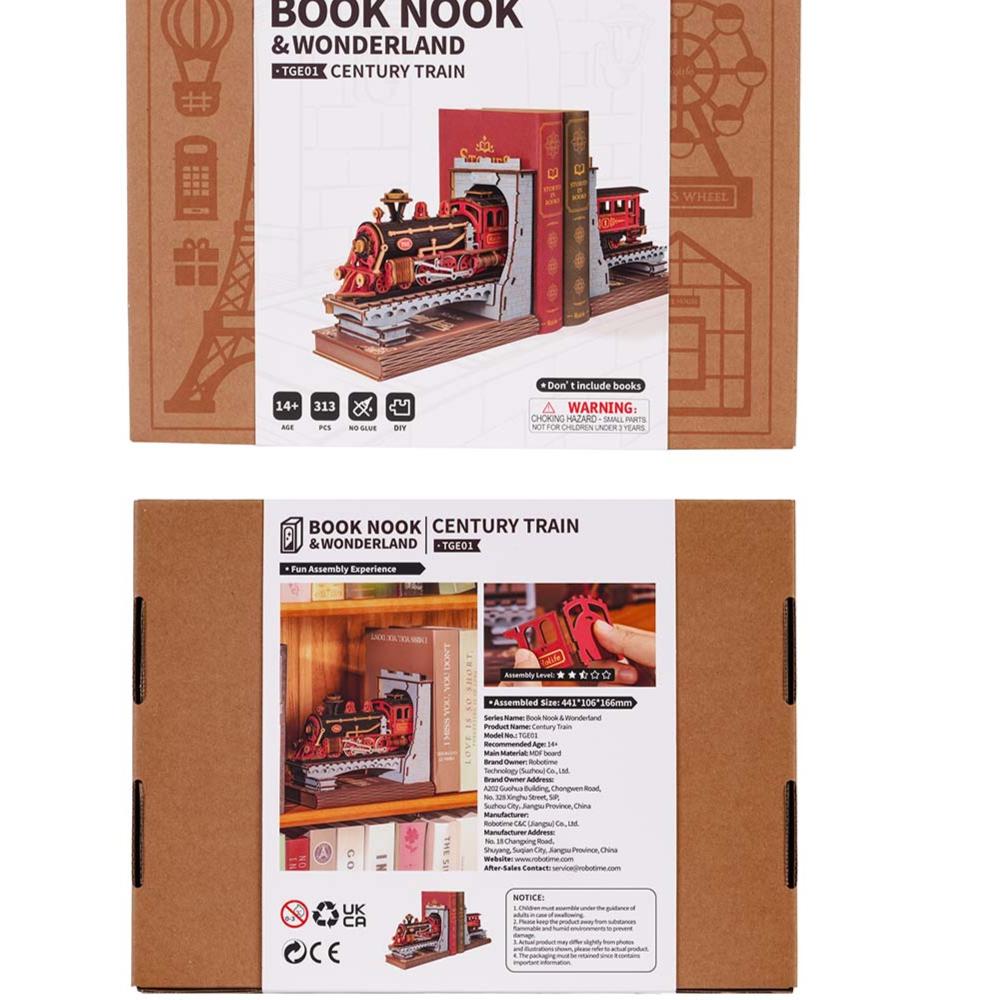 Bookend: Train to the Castle - 3D Wooden Bookends - Magical Collection