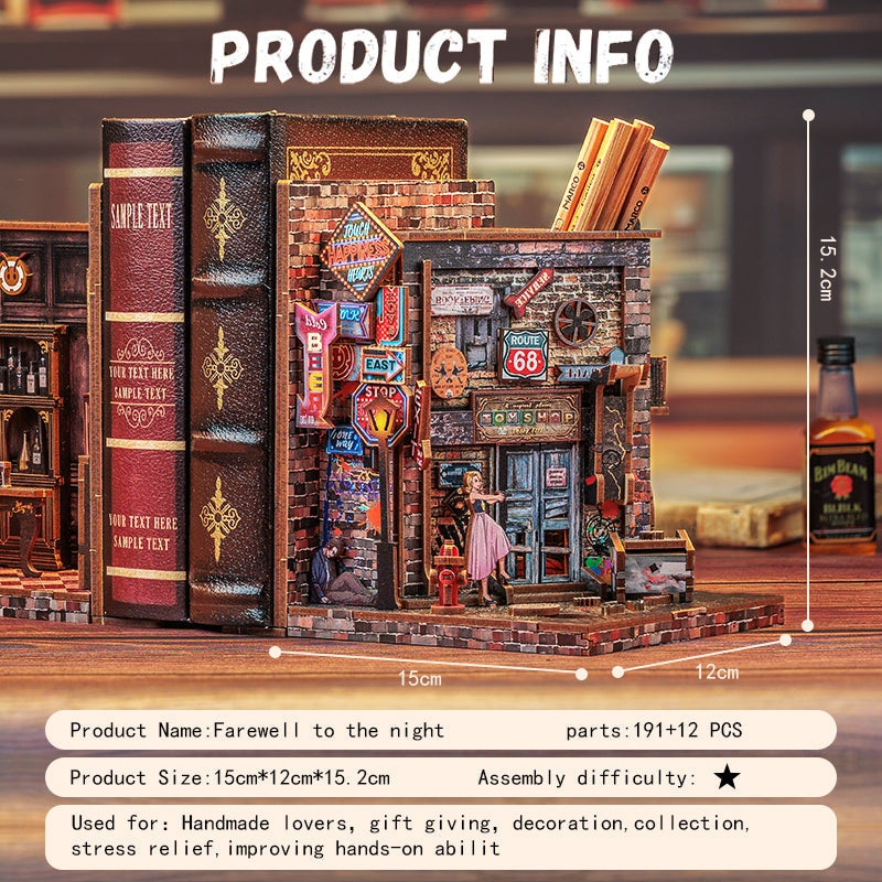 Bookend: Crime Scene - Wooden 3D Bookends