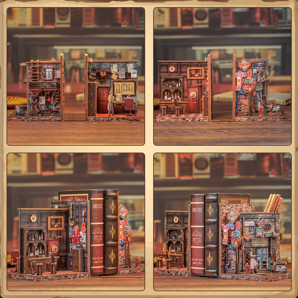 Bookend: Crime Scene - Wooden 3D Bookends