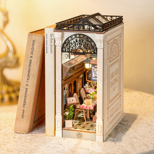 Book Nook Perfect Date in Paris - Wooden 3D Puzzle Miniature Bookends - Bookshelf Divider (Copy)