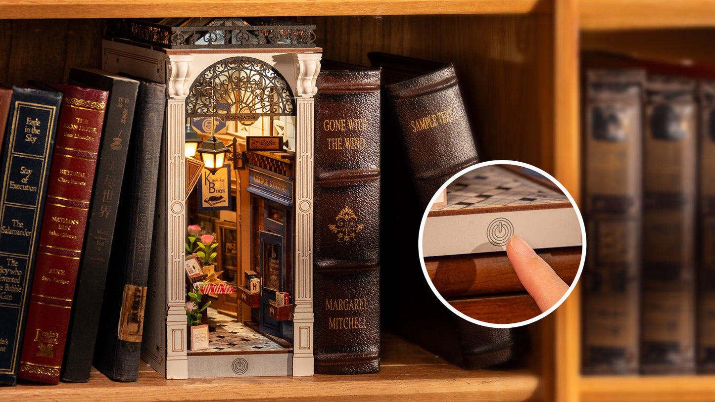 Book Nook Perfect Date in Paris - Wooden 3D Puzzle Miniature Bookends - Bookshelf Divider (Copy)