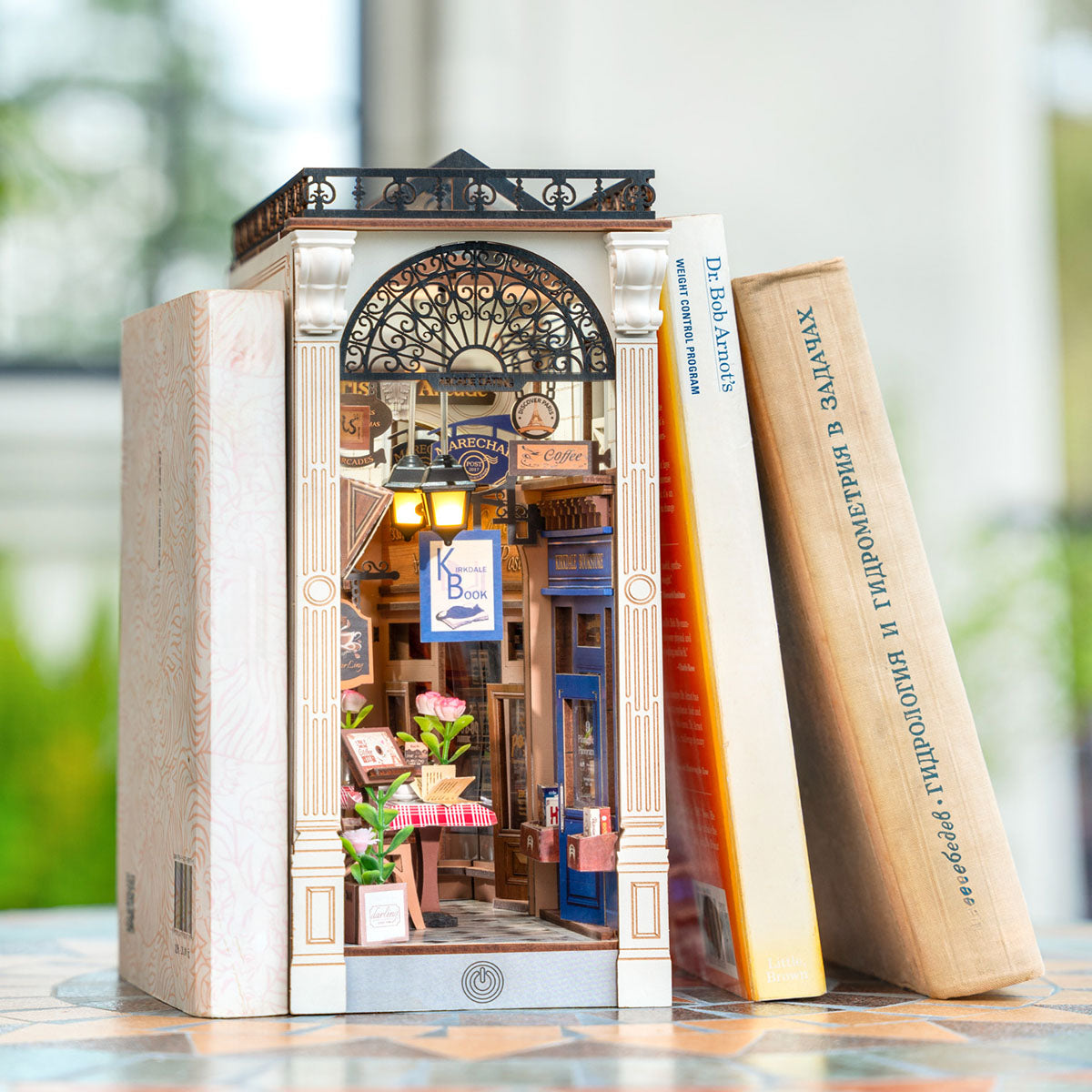 Book Nook Perfect Date in Paris - Wooden 3D Puzzle Miniature Bookends - Bookshelf Divider (Copy)