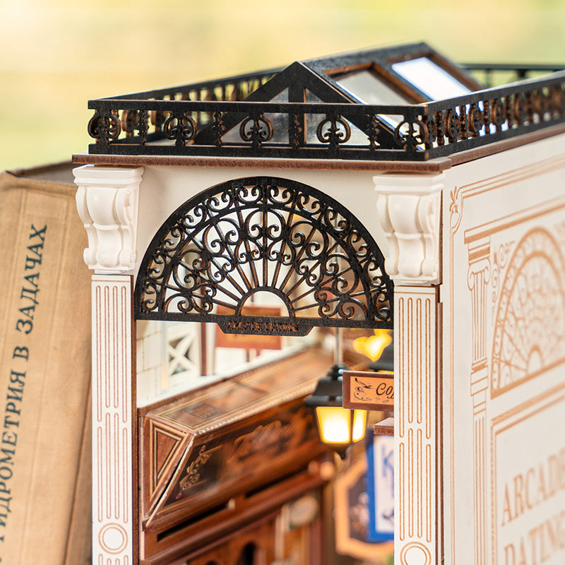 Book Nook Perfect Date in Paris - Wooden 3D Puzzle Miniature Bookends - Bookshelf Divider (Copy)