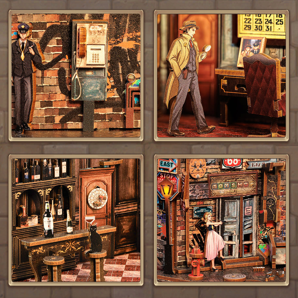 Bookend: Crime Scene - Wooden 3D Bookends