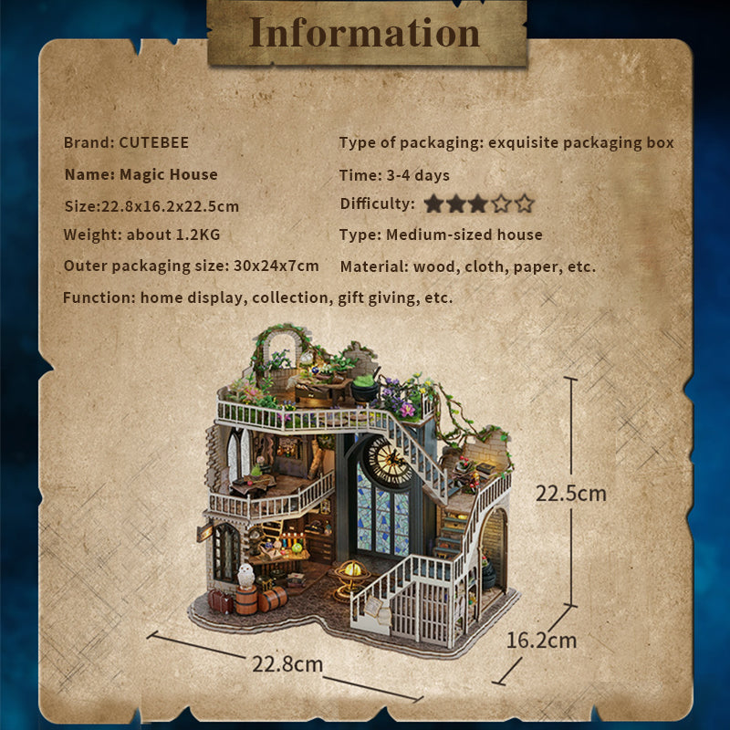 The Magic Mansion - Book Nook CIRCUS - Miniature World: Advanced Level
