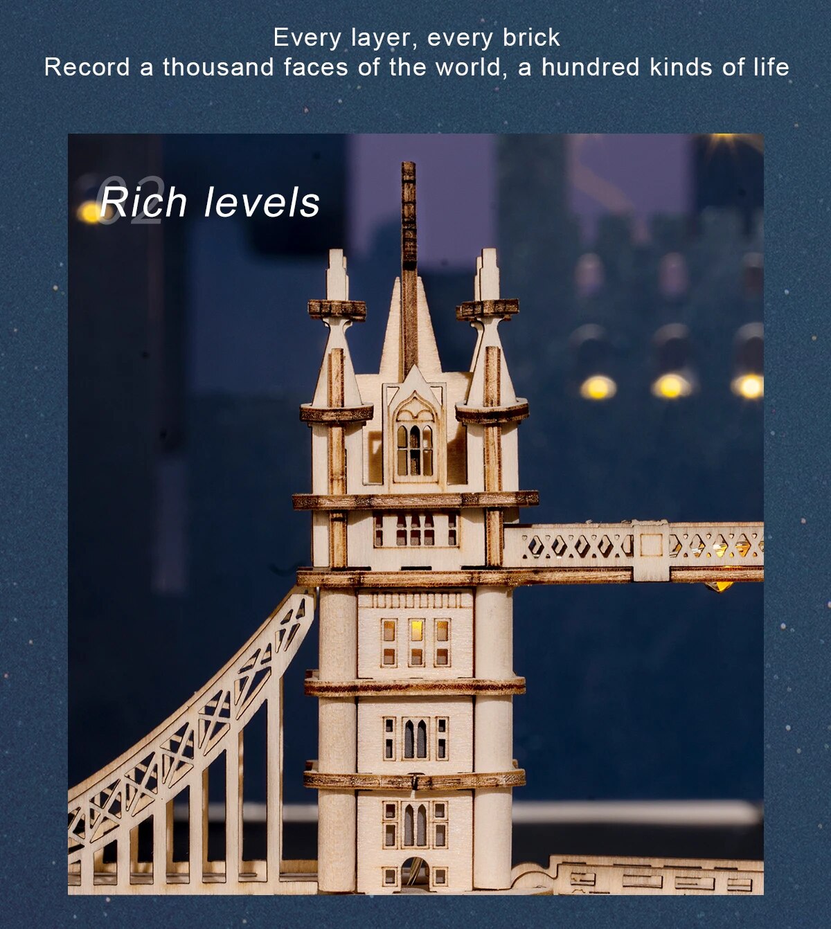 Eiffel Tower - Circus Wooden Puzzle - 3D PUZZLE