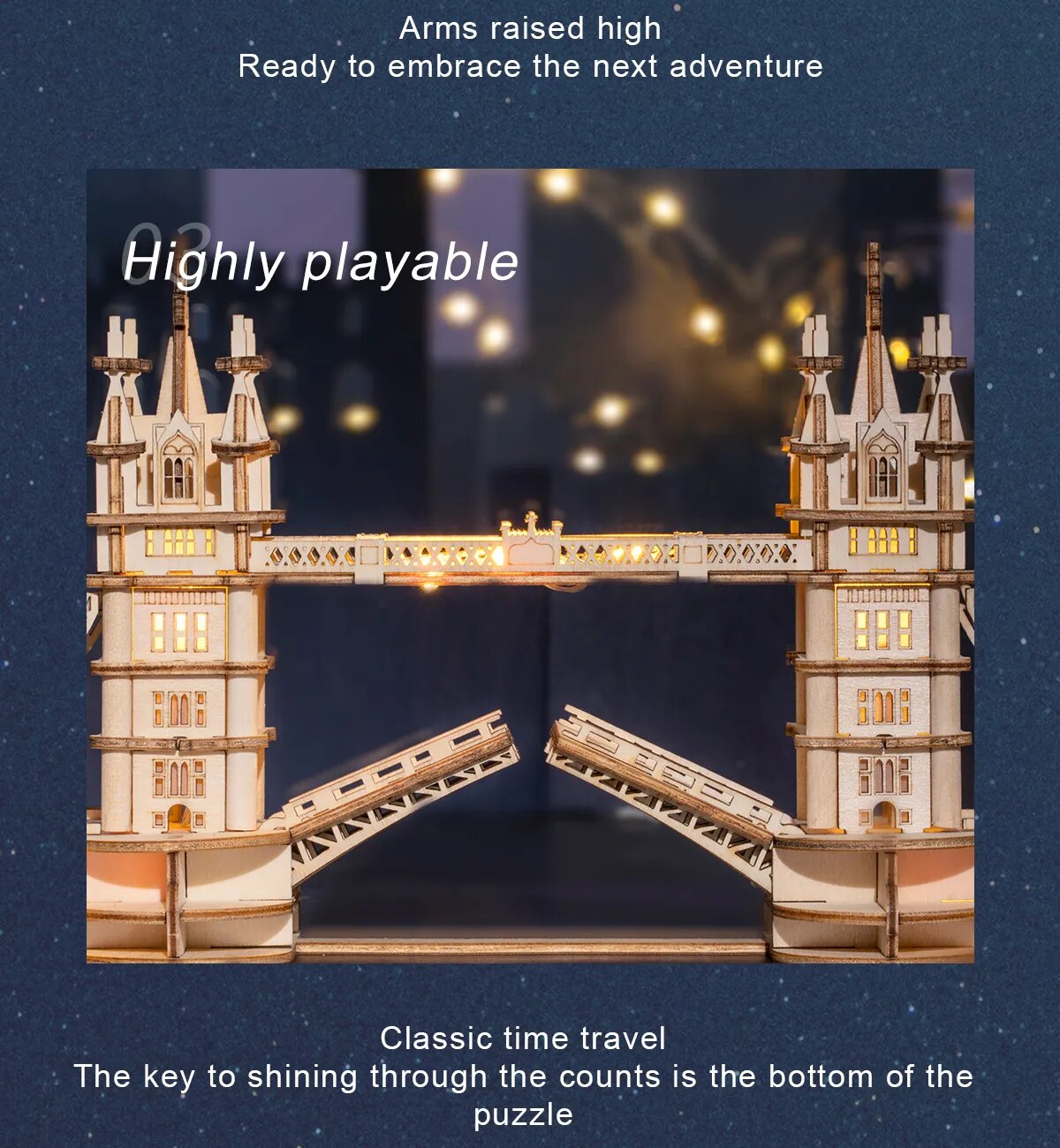 Eiffel Tower - Circus Wooden Puzzle - 3D PUZZLE