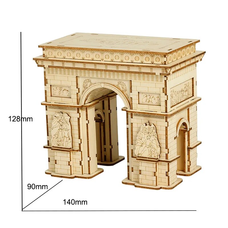 Eiffel Tower - Circus Wooden Puzzle - 3D PUZZLE