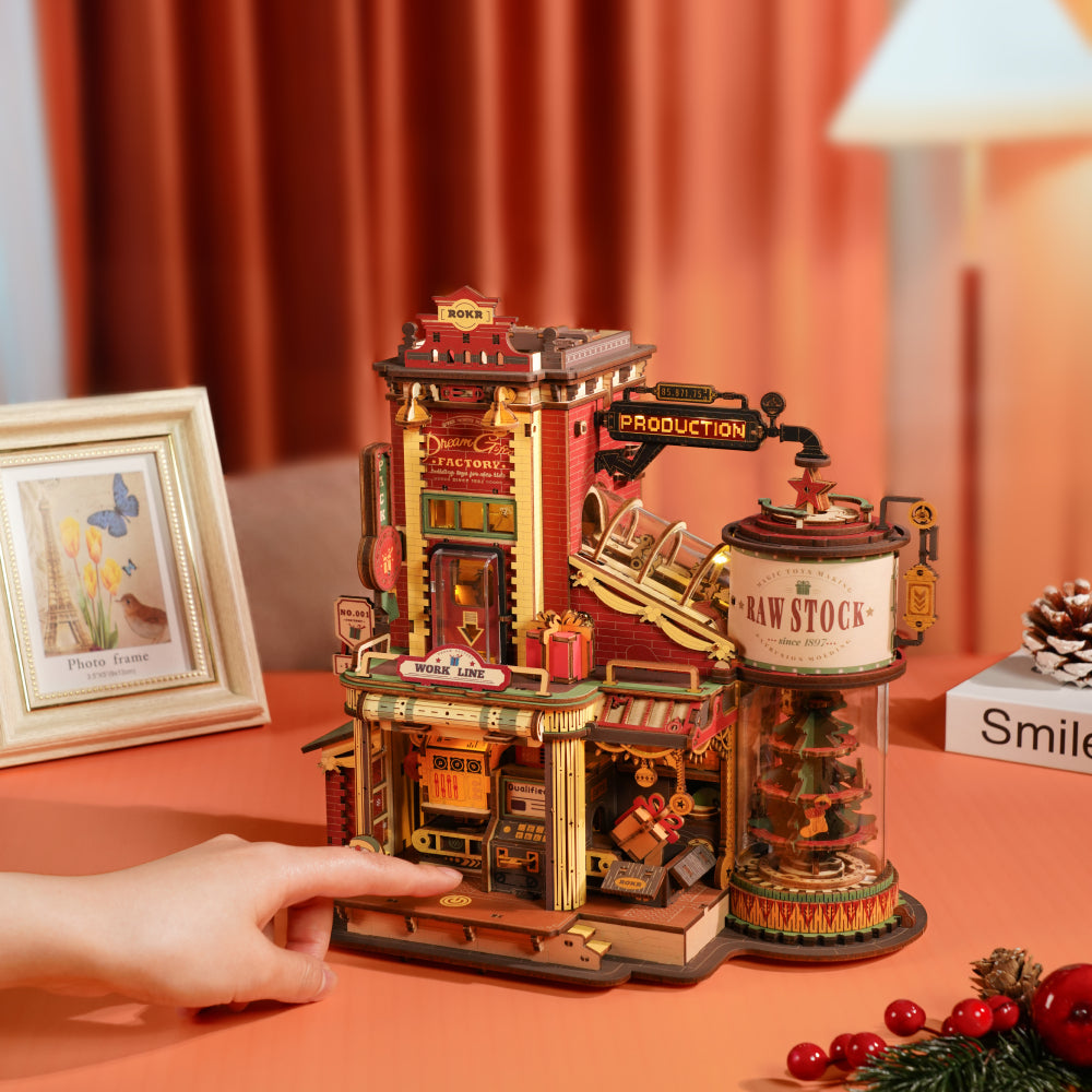 Gift Factory - 3D Wooden Christmas Tree Decoration - DIY Christmas Puzzle with Light and Music for Home (Copy)