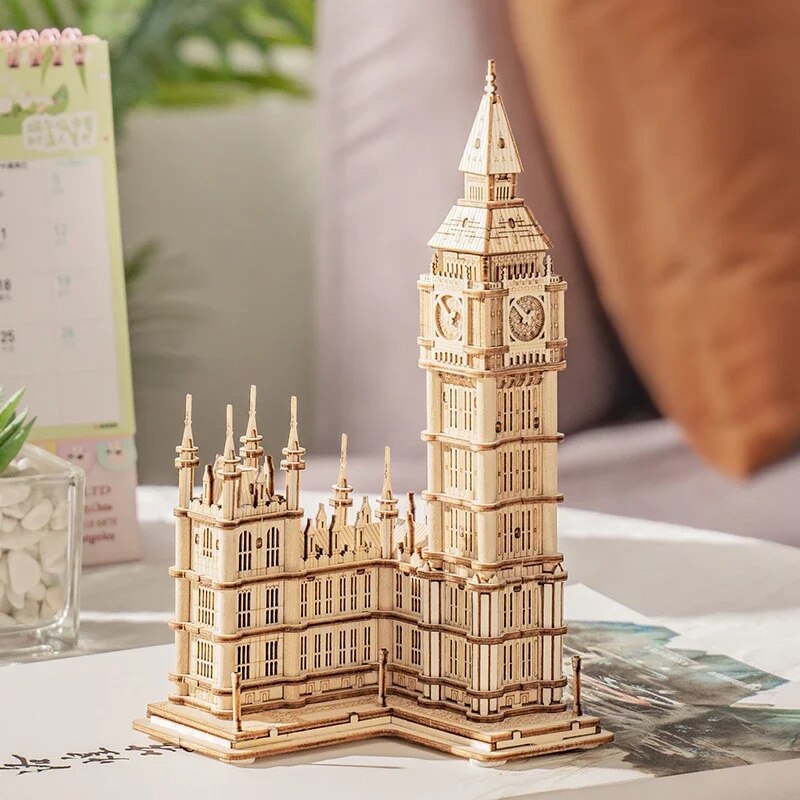 Eiffel Tower - Circus Wooden Puzzle - 3D PUZZLE