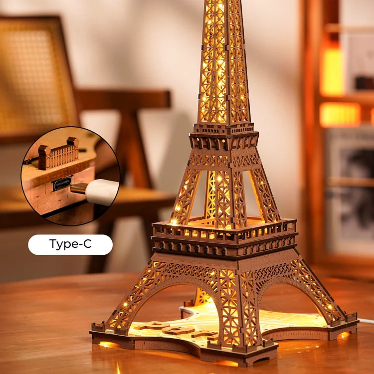 Eiffel Tower - Circus Wooden Puzzle - 3D PUZZLE