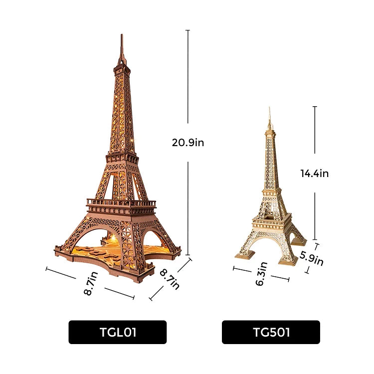 Eiffel Tower - Circus Wooden Puzzle - 3D PUZZLE