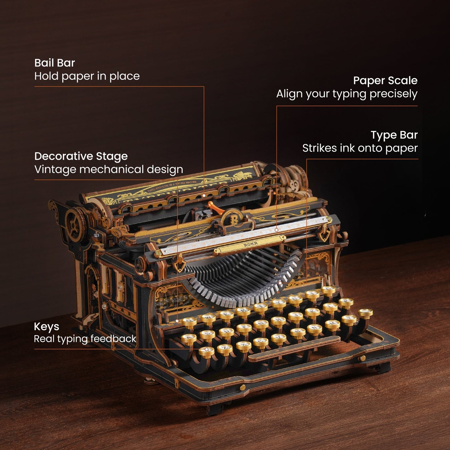 Máquina de Escribir 3D Mecánica - Circus