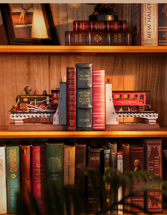 Bookend: Tren a Howgarts - Sujetalibros 3D de madera  - Colección Harry Potter Wizarding