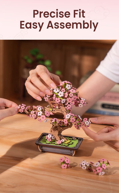 Sakura Bonsai - Flores de madera