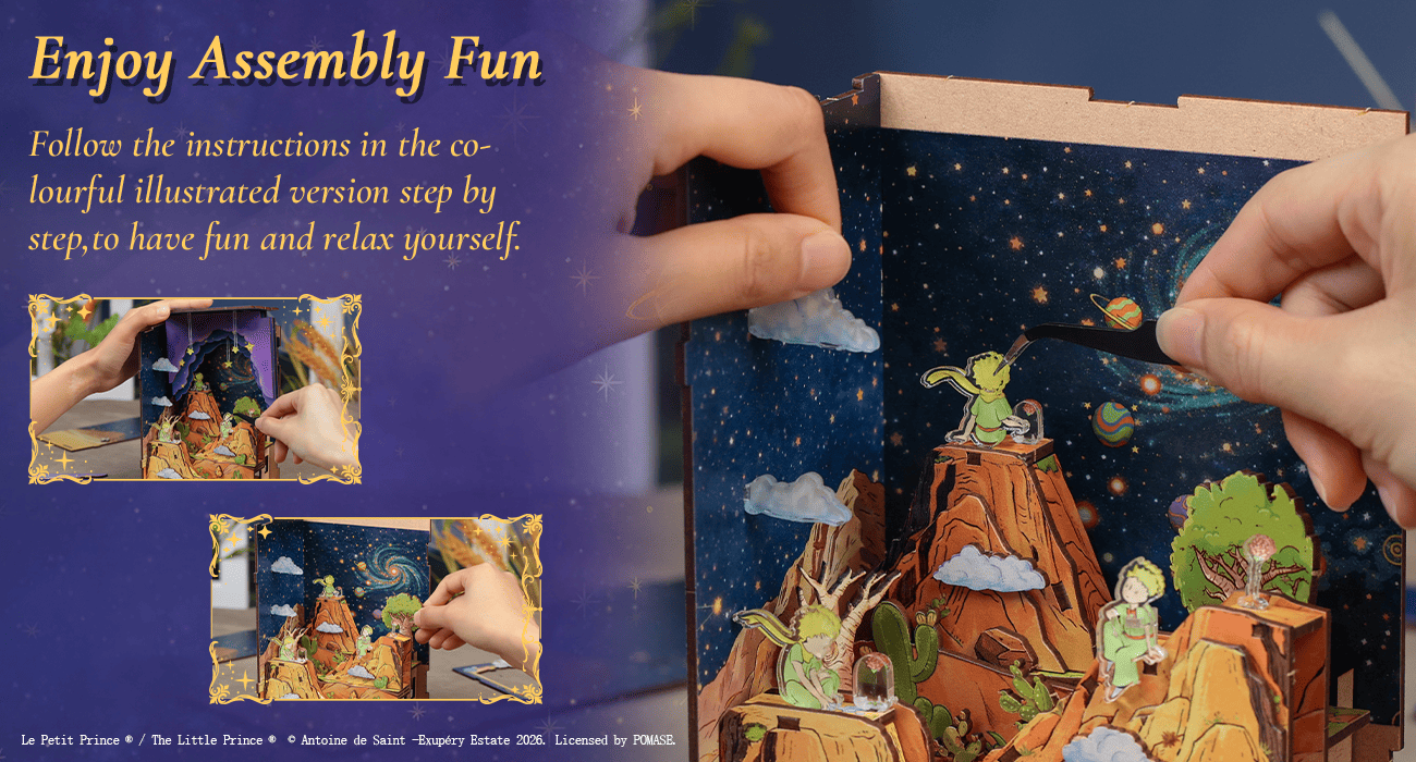 El Principito: El planeta y la rosa - Book nook XL