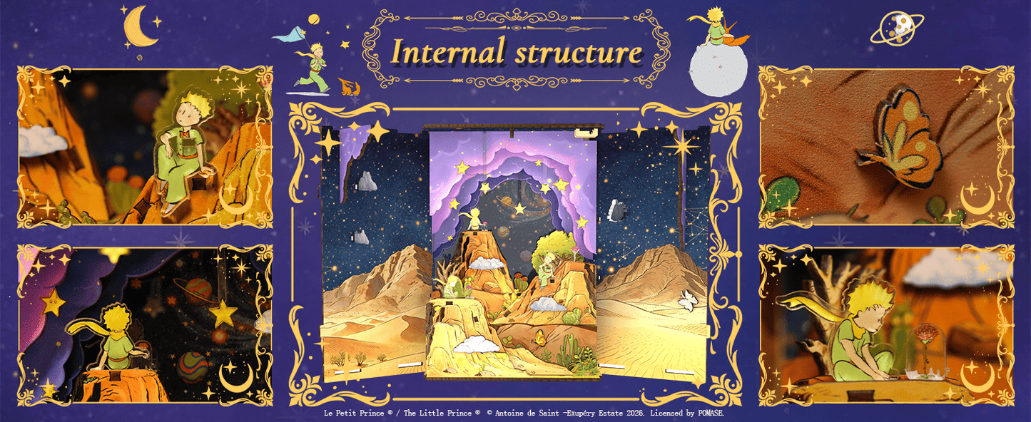 El Principito: El planeta y la rosa - Book nook XL