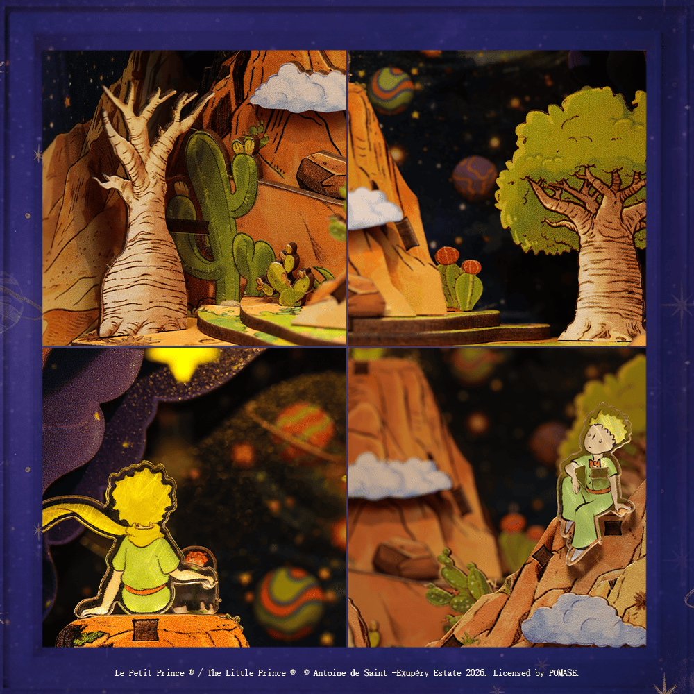 El Principito: El planeta y la rosa - Book nook XL