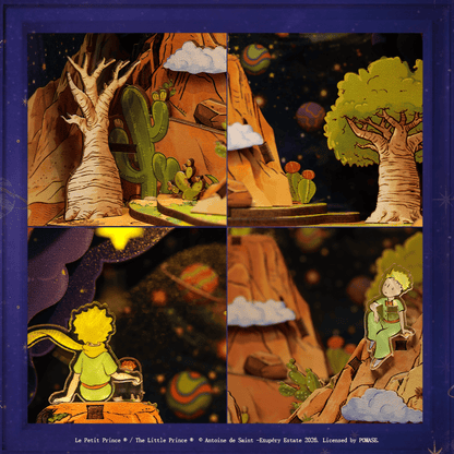 El Principito: El planeta y la rosa - Book nook XL
