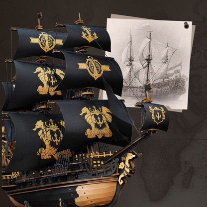 Barco pirata en miniatura  - Puzzle 3D