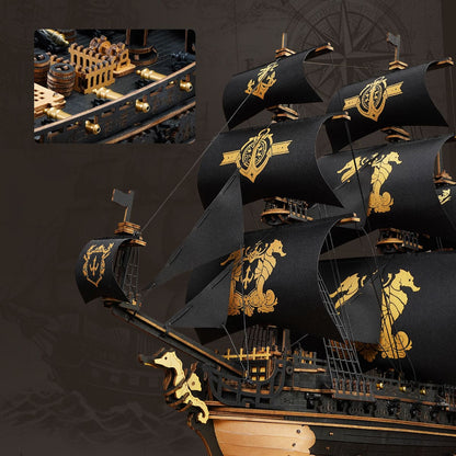 Barco pirata en miniatura  - Puzzle 3D