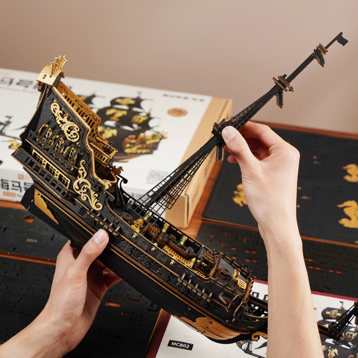 Barco pirata en miniatura  - Puzzle 3D