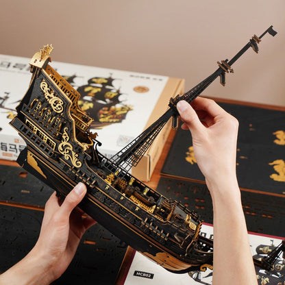Barco pirata en miniatura  - Puzzle 3D