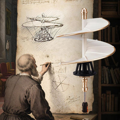 Inventos Legendarios – Helicóptero de Leonardo y Telégrafo Morse | Puzzle Mecánico Steampunk