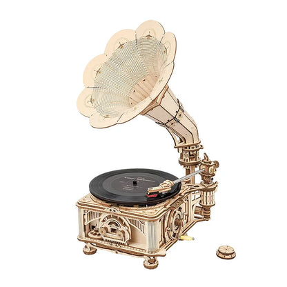 Classic gramophone (hand-turned) - Circus Puzzle MUSIC BOX