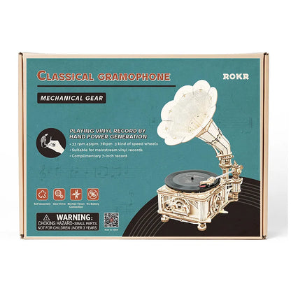 Classic gramophone (hand-turned) - Circus Puzzle MUSIC BOX