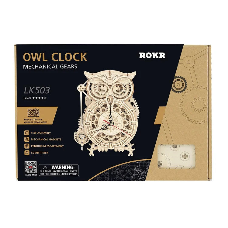 Mechanical Owl Clock - Circus Puzzle 3D PUZZLE