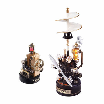 Inventos Legendarios – Helicóptero de Leonardo y Telégrafo Morse | Puzzle Mecánico Steampunk