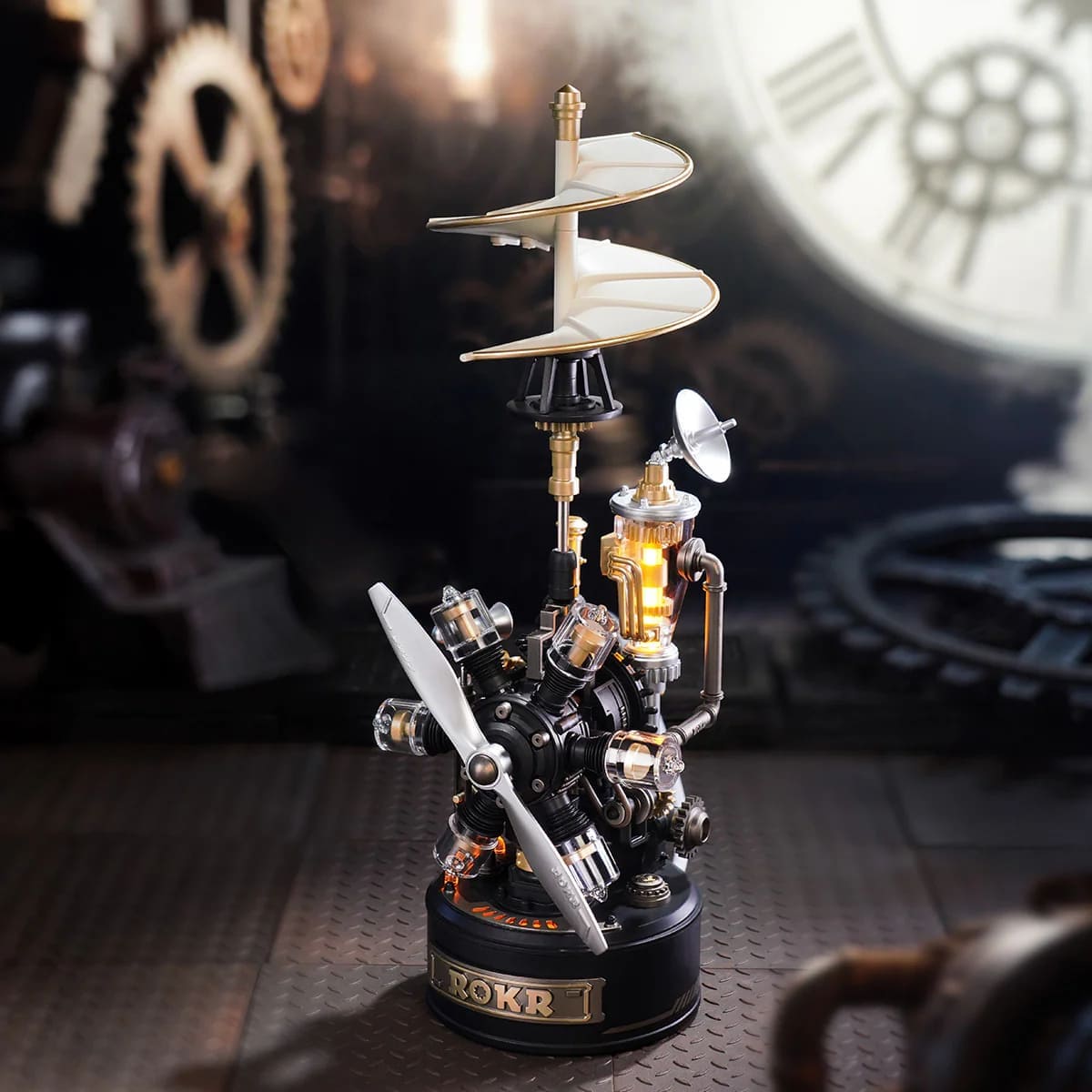Inventos Legendarios – Helicóptero de Leonardo y Telégrafo Morse | Puzzle Mecánico Steampunk