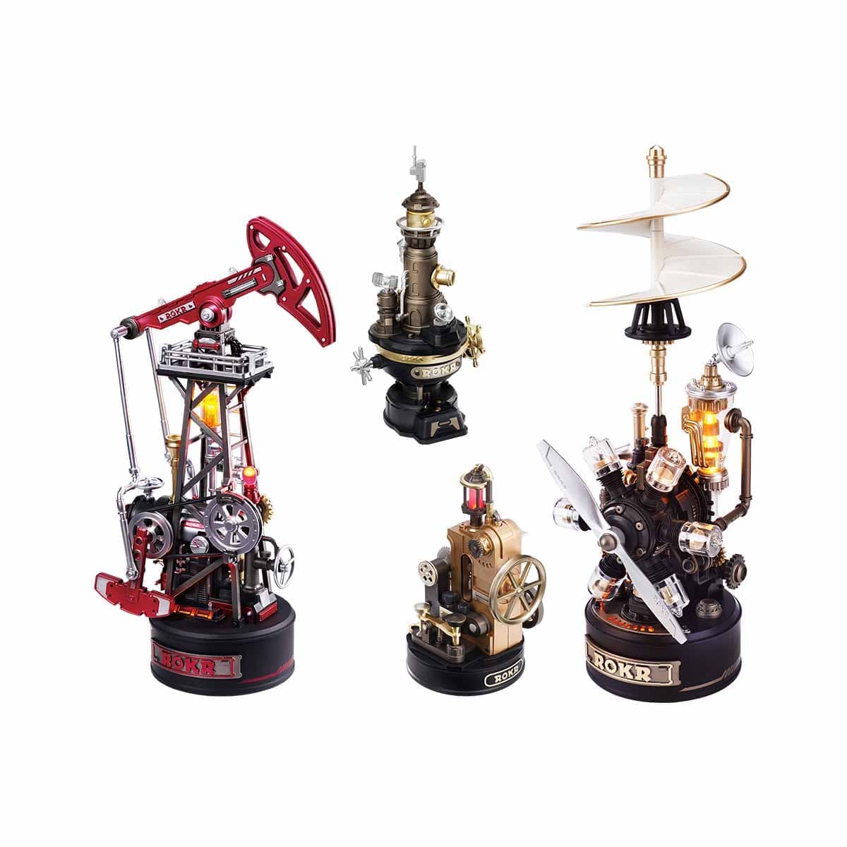Inventos Legendarios – Helicóptero de Leonardo y Telégrafo Morse | Puzzle Mecánico Steampunk