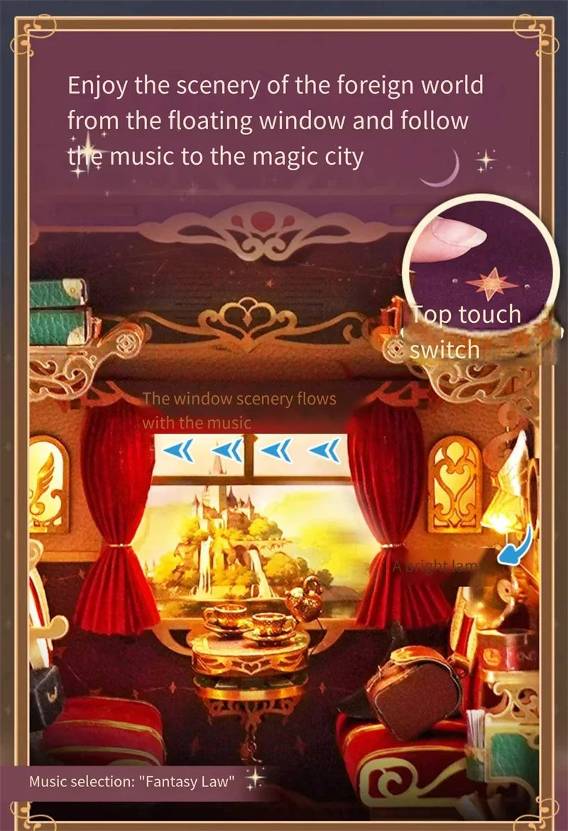 Cabina de Tren del H. Express: Camino al Castillo - Book Nook