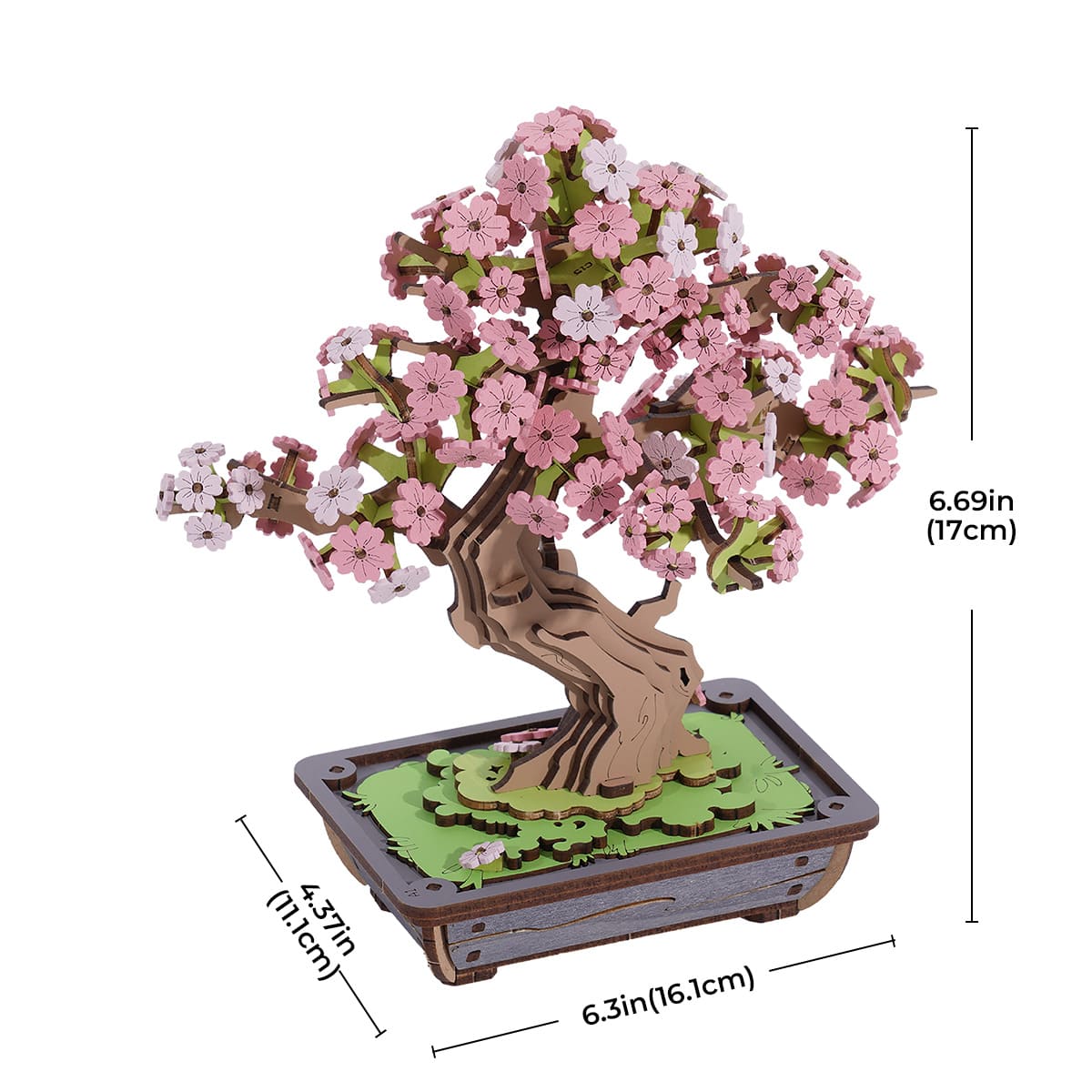 Sakura Bonsai - Flores de madera