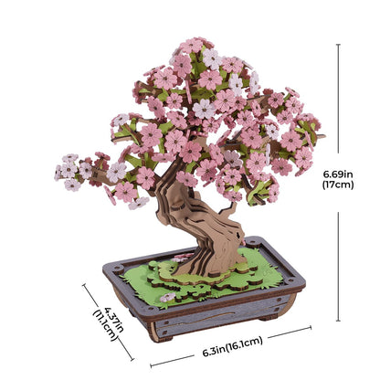 Sakura Bonsai - Flores de madera