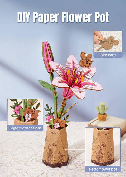 Flores de madera III - Circus Puzzle Flores 3D