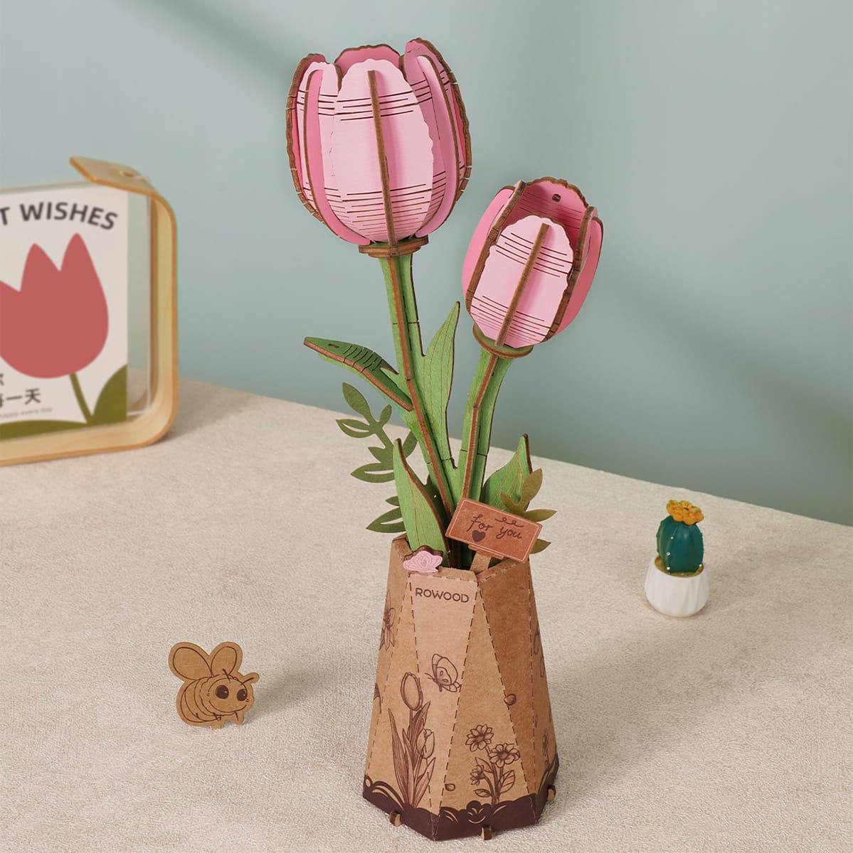 Flores de madera III - Circus Puzzle Flores 3D