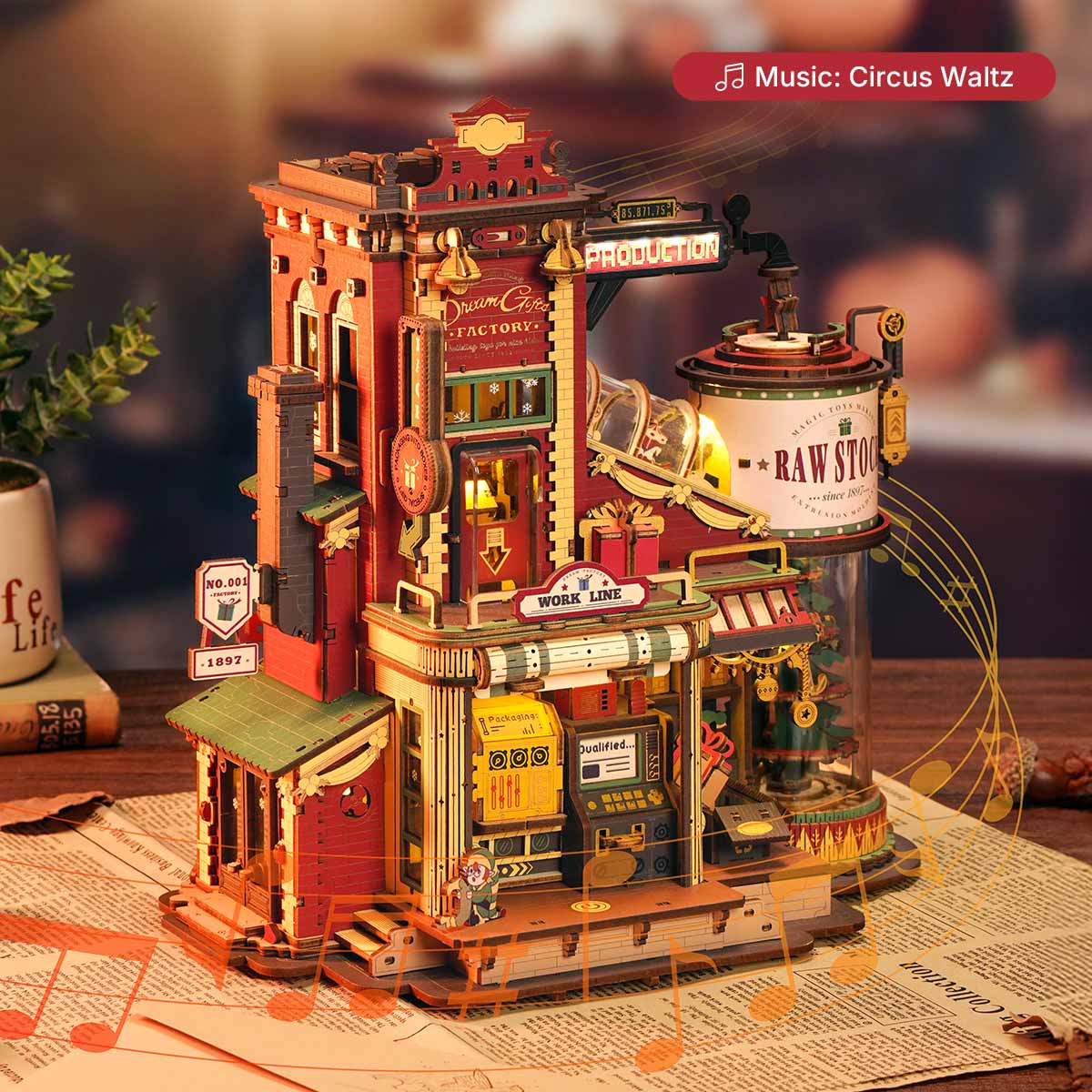 Christmas Gift Factory - 3D Mechanical Puzzle