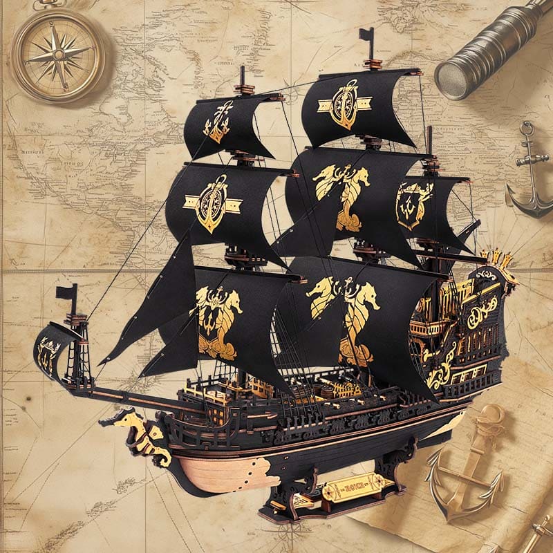 Barco pirata en miniatura  - Puzzle 3D