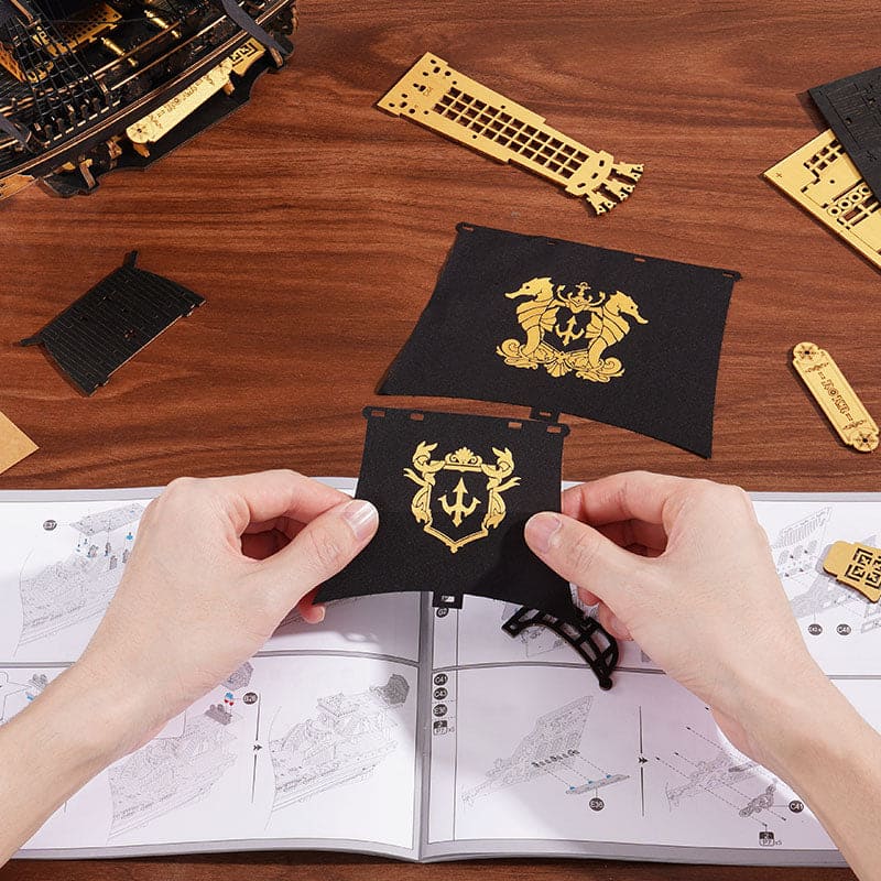 Barco pirata en miniatura  - Puzzle 3D