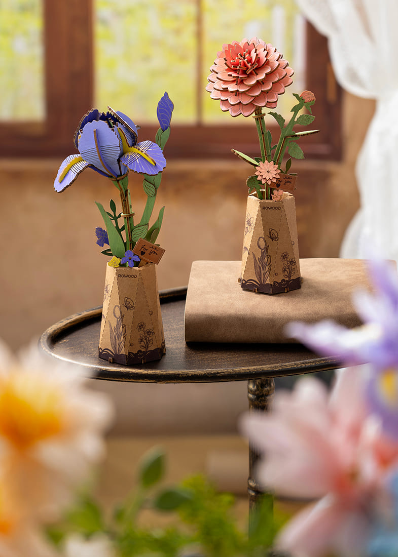 Flores de madera II - Circus Puzzle Flores 3D