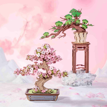 Sakura Bonsai - Flores de madera